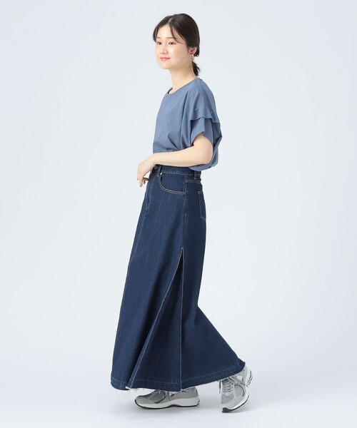 BEAMS HEART(ビームスハート)の「タック デニム スカート(スカート・レディース・ネイビー/ナチュラル・SMALL/MEDIUM)」の22枚目の写真