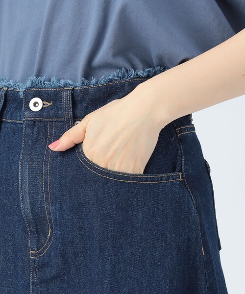 BEAMS HEART(ビームスハート)の「タック デニム スカート(スカート・レディース・ネイビー/ナチュラル・SMALL/MEDIUM)」の16枚目の写真