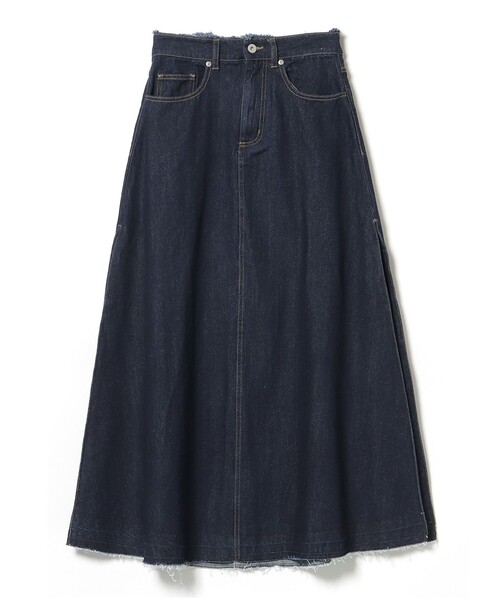BEAMS HEART(ビームスハート)の「タック デニム スカート(スカート・レディース・ネイビー/ナチュラル・SMALL/MEDIUM)」の10枚目の写真