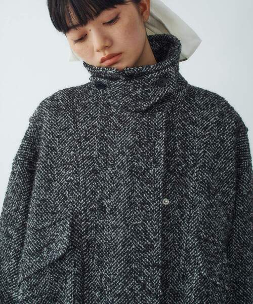 CODE A(コードエー)の「oversized tweed blouson(ダウンジャケット/コート・レディース・ブラック系3/ホワイト系6/ブラック・00)」の16枚目の写真