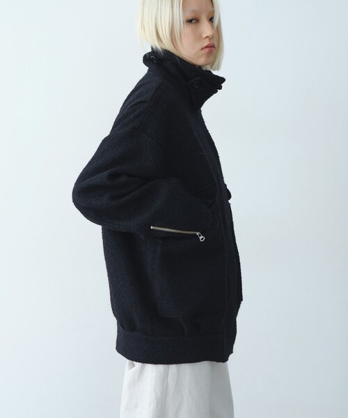 セール】oversized tweed blouson（ダウンジャケット/コート）｜CODE A