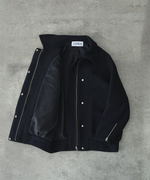 oversized tweed blouson（ダウンジャケット/コート）｜CODE A（コード