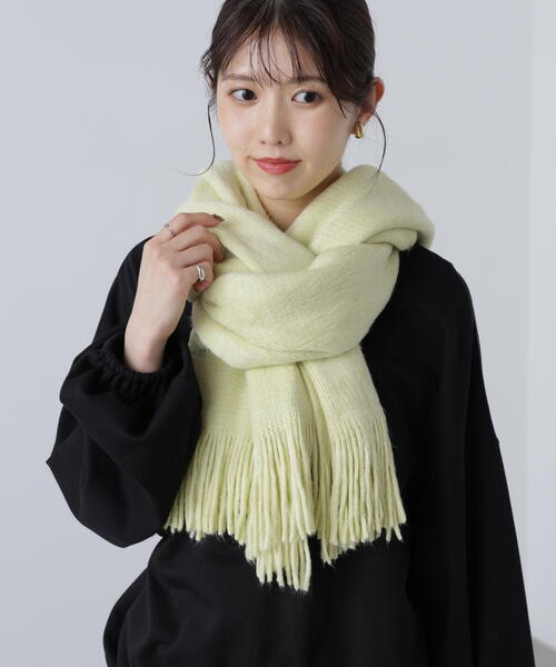 FREE'S MART（フリーズマート）の「シャギーラッセルストール（ストール/ショール・レディース・ホワイト/ブラウン/イエロー・ﾌﾘ-）」の3枚目の写真