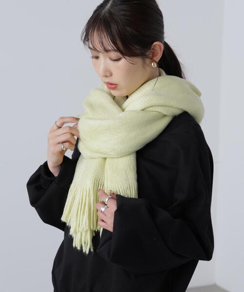 FREE'S MART（フリーズマート）の「シャギーラッセルストール（ストール/ショール・レディース・ホワイト/ブラウン/イエロー・ﾌﾘ-）」の8枚目の写真