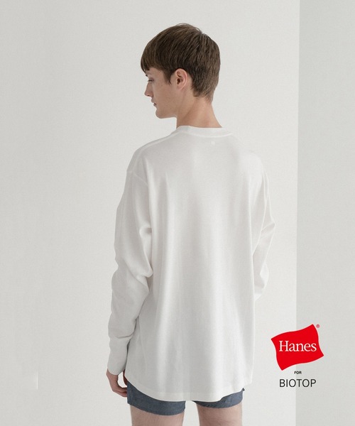 Hanes for BIOTOP】 Comfort Crew Neck Pullover with Thumbhole EX（T