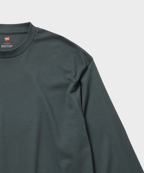 Hanes for BIOTOP】 Comfort Crew Neck Pullover with Thumbhole EX（T