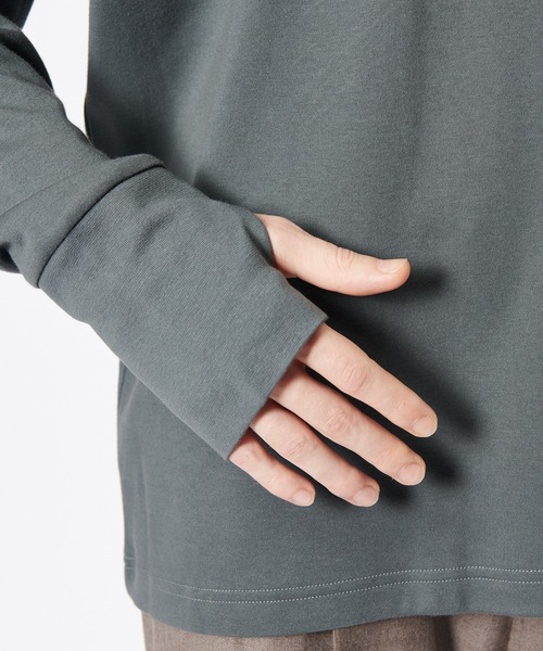 Hanes for BIOTOP】 Comfort Crew Neck Pullover with Thumbhole EX（T