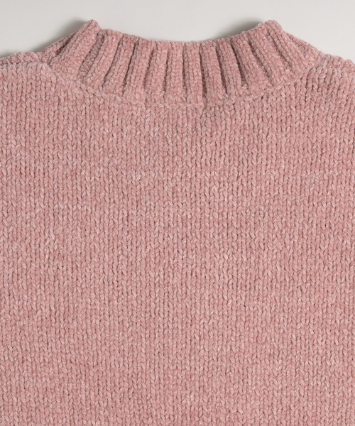 MUHET(ミュエータ)の「velour chenille yarn cable knit sweater / ベロアモールケーブルニット(ニット/セーター・レディース・ピンク/ネイビー/アイボリー・FREE)」の15枚目の写真