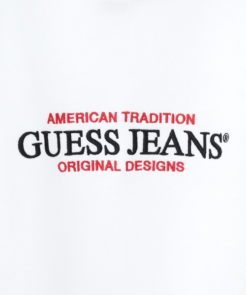GUESS JEANS(ゲスジーンズ)の「GUESS JEANS GJ HOOD REG AMERICA TRAD SWEAT ゲス 刺繍ロゴ プルオーバー パーカー フーディー(パーカー・メンズ・ホワイト/ブラック・XL/M/L)」の8枚目の写真