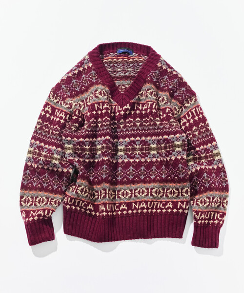 セール】NAUTICA/ノーティカ ヴィンテージライク フェアアイルニット