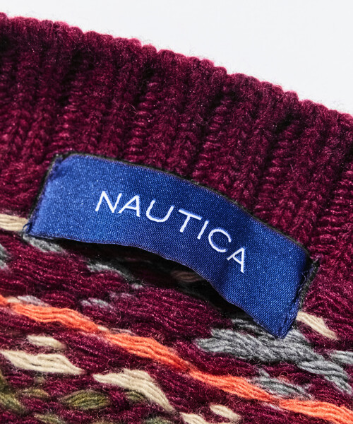 FREAK'S STORE(フリークスストア)の「NAUTICA/ノーティカ ヴィンテージライク フェアアイルニット(ニット/セーター・レディース・ワイン/オリーブ・フリ-)」の7枚目の写真