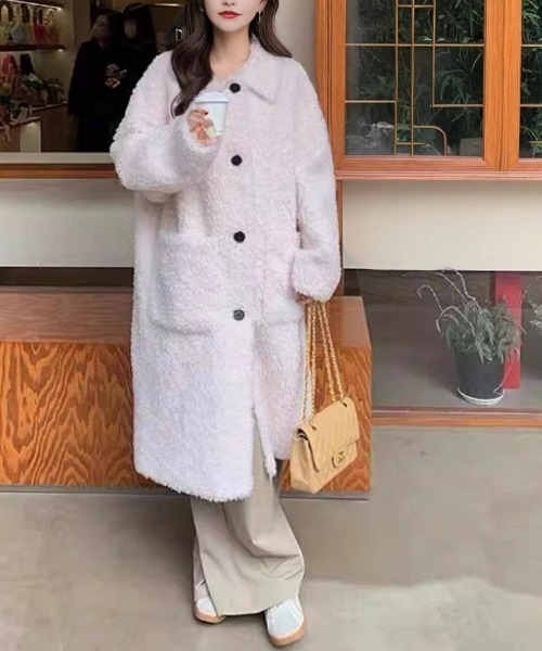 セール】ラムウールボアコート（その他アウター）｜cammie（キャミー