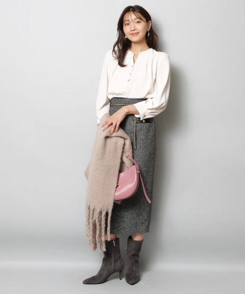 ジャスグリッティー　ベルト付きミニスカート ジャスグリッティー JUSGLITTY サイドベルトミニスカート （黒ミックス