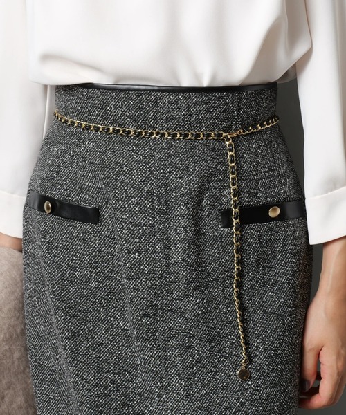 チェーンベルト付タイトスカート（スカート）｜JUSGLITTY（ジャス