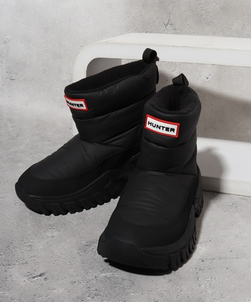 HUNTER ハンター　ワンダラーショート　スノーブーツ ハンター HUNTER 【メンズ】ワンダラーショートスノーブーツ （BLACK