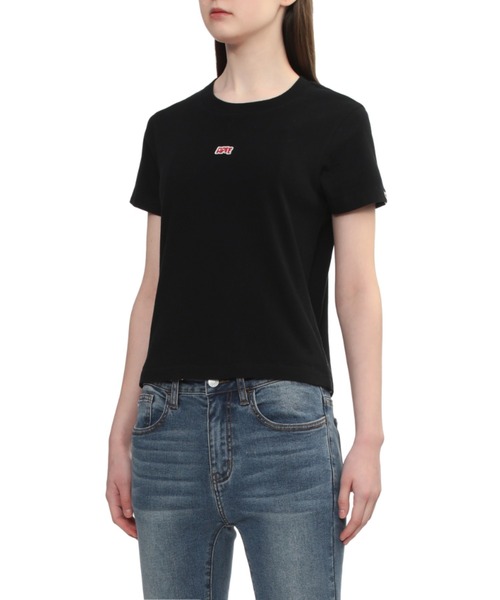 APEE BY A BATHING APE(エイピーバイアベイシングエイプ)の「APEE BADGE CROP TEE(Tシャツ/カットソー・レディース・ブラック/アイボリー・X-SMALL/SMALL)」の6枚目の写真