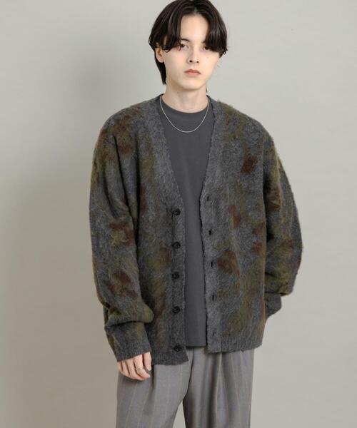 SENSE OF PLACE by URBAN RESEARCH（センスオブプレイスバイアーバンリサーチ）の「ツリーカモニットカーディガン（ニット/セーター・メンズ・ベージュ/ボルドー/チャコールグレー・MEDIUM/LARGE）」の2枚目の写真