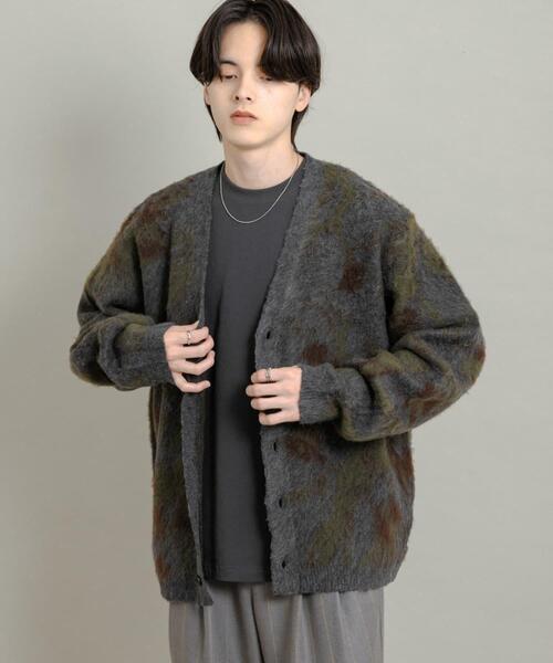 SENSE OF PLACE by URBAN RESEARCH（センスオブプレイスバイアーバンリサーチ）の「ツリーカモニットカーディガン（ニット/セーター・メンズ・ベージュ/ボルドー/チャコールグレー・MEDIUM/LARGE）」の5枚目の写真