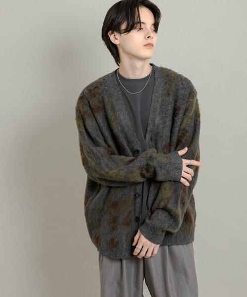 SENSE OF PLACE by URBAN RESEARCH（センスオブプレイスバイアーバンリサーチ）の「ツリーカモニットカーディガン（ニット/セーター・メンズ・ベージュ/ボルドー/チャコールグレー・MEDIUM/LARGE）」の6枚目の写真