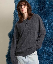 《UNISEX》Super140 Brushed Extra Fine Merino Wool Polo Shirt/スーパー140ブラッシュドエクストラファインメリノウールポロシャツ【MAISON SPECIAL/メゾンスペシャル】