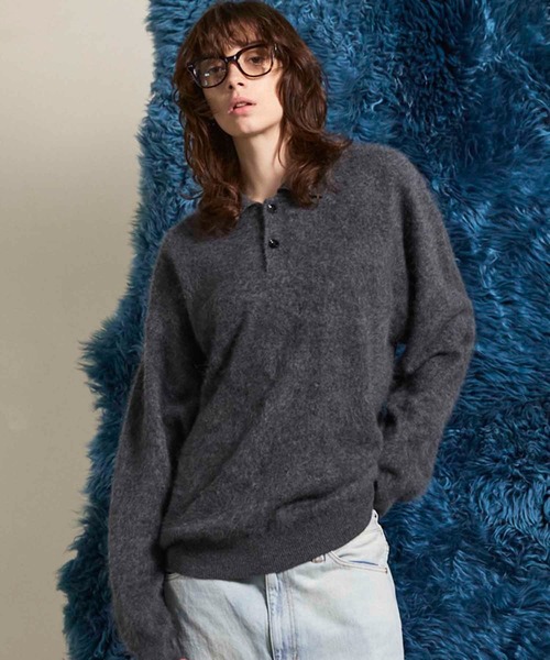 UNISEX》Super140 Brushed Extra Fine Merino Wool Polo Shirt