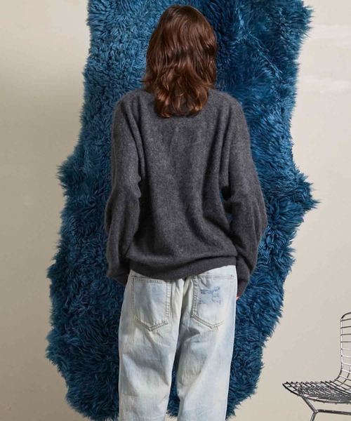 MAISON SPECIAL(メゾンスペシャル)の「《UNISEX》Super140 Brushed Extra Fine Merino Wool Polo Shirt/スーパー140ブラッシュドエクストラファインメリノウールポロシャツ【MAISON SPECIAL/メゾンスペシャル】(ニット/セーター・メンズ・ピンク/チャコールグレー/ブラック・0/1/2)」の16枚目の写真