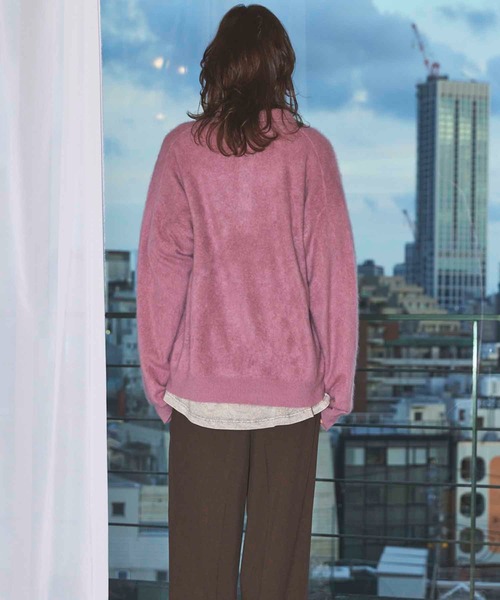 MAISON SPECIAL(メゾンスペシャル)の「《UNISEX》Super140 Brushed Extra Fine Merino Wool Polo Shirt/スーパー140ブラッシュドエクストラファインメリノウールポロシャツ【MAISON SPECIAL/メゾンスペシャル】(ニット/セーター・メンズ・ピンク/チャコールグレー/ブラック・0/1/2)」の19枚目の写真