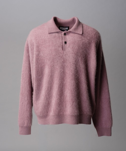 MAISON SPECIAL(メゾンスペシャル)の「《UNISEX》Super140 Brushed Extra Fine Merino Wool Polo Shirt/スーパー140ブラッシュドエクストラファインメリノウールポロシャツ【MAISON SPECIAL/メゾンスペシャル】(ニット/セーター・メンズ・ピンク/チャコールグレー/ブラック・0/1/2)」の22枚目の写真