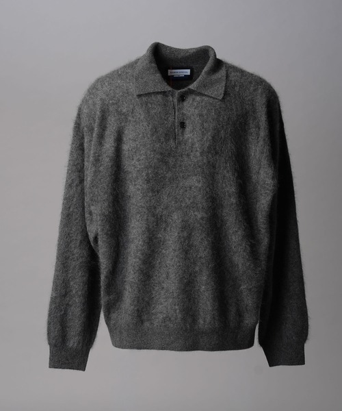 MAISON SPECIAL(メゾンスペシャル)の「《UNISEX》Super140 Brushed Extra Fine Merino Wool Polo Shirt/スーパー140ブラッシュドエクストラファインメリノウールポロシャツ【MAISON SPECIAL/メゾンスペシャル】(ニット/セーター・メンズ・ピンク/チャコールグレー/ブラック・0/1/2)」の21枚目の写真
