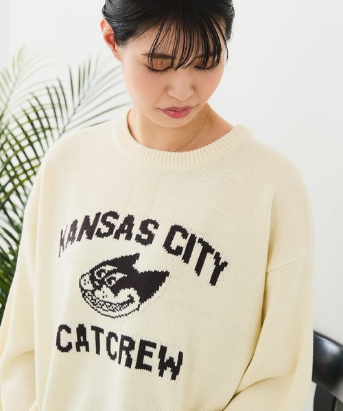 fort point(フォーポイント)の「【C-FORT POINT/フォートポイント】レトロキャラ ジャガードニット(ニット/セーター・レディース・ブラウン/アイボリー/チャコールグレー・FREE)」の17枚目の写真
