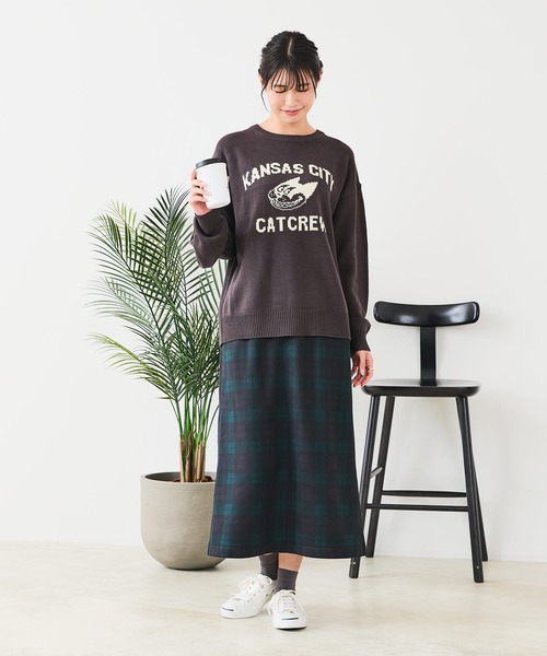 fort point(フォーポイント)の「【C-FORT POINT/フォートポイント】レトロキャラ ジャガードニット(ニット/セーター・レディース・ブラウン/アイボリー/チャコールグレー・FREE)」の21枚目の写真