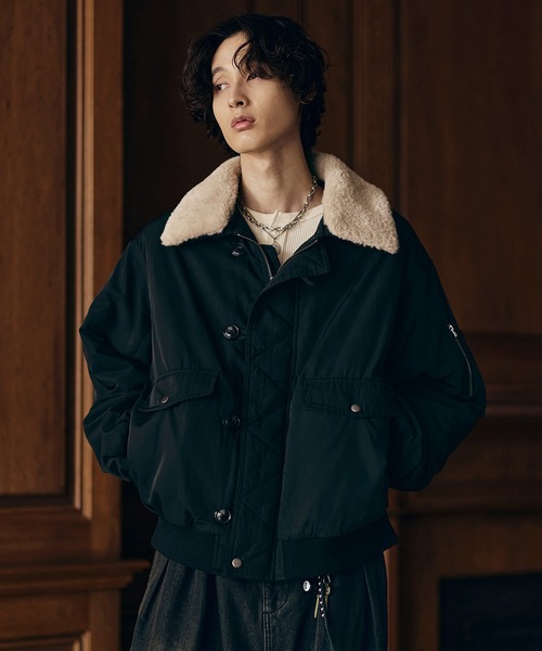 美品☆マウジー　N-2B　フライトジャケット　ミリタリー　2way　ファー MOUSSY フライトジャケット N-2B フリーサイズ ファージャケット