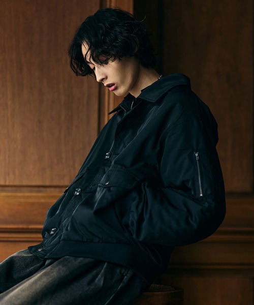 2WAYフライトジャケット / N-2B ミリタリー ジャケット 【襟ファー