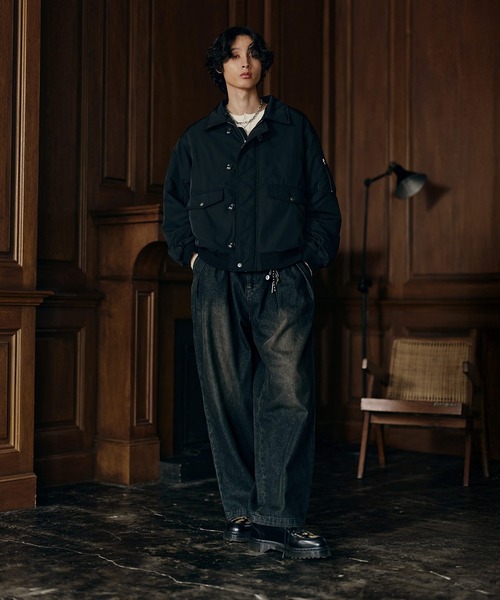 Bleme（ブレム）の「2WAYフライトジャケット / N-2B ミリタリー ジャケット 【襟ファー取り外し可能】（ミリタリージャケット・メンズ・ブラック系/ベージュ系/カーキ系・M/S/XL/L）」の18枚目の写真