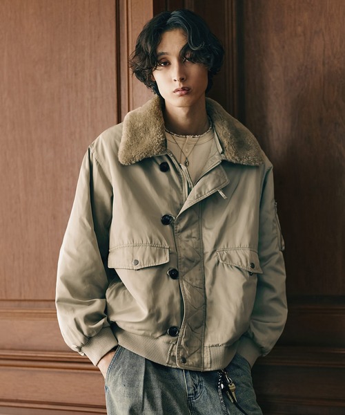 Bleme（ブレム）の「2WAYフライトジャケット / N-2B ミリタリー