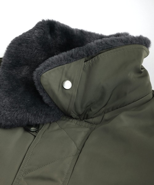 2WAYフライトジャケット / N-2B ミリタリー ジャケット 【襟ファー