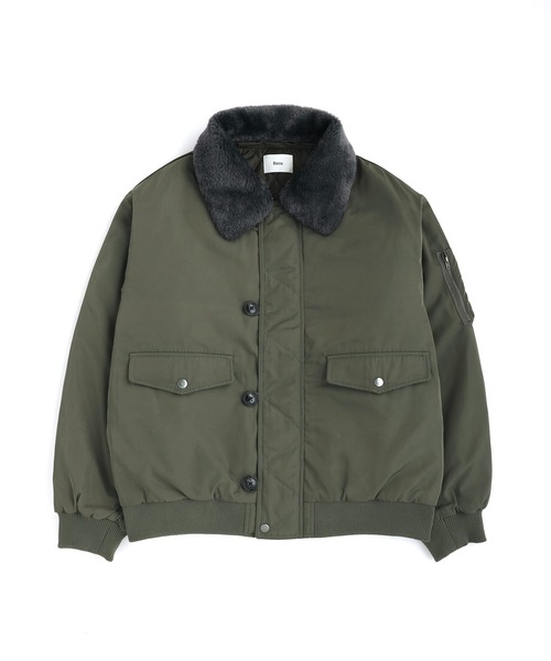 2WAYフライトジャケット / N-2B ミリタリー ジャケット 【襟ファー