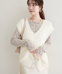 natural couture | フェザーヤーンニットベスト(ベスト)