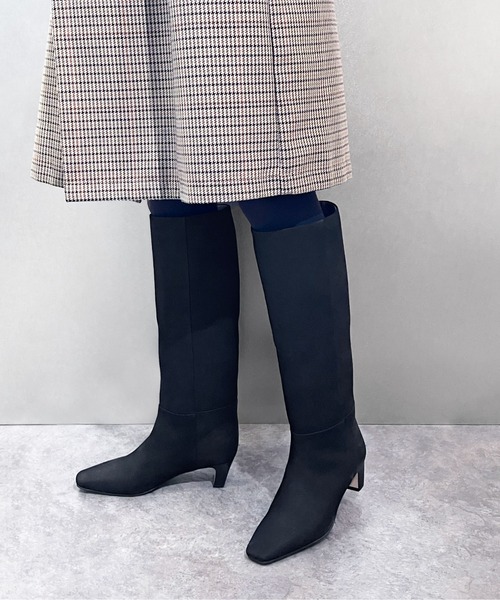 enchanted(エンチャンテッド)の「《APOM》本革ワイドシャフトロングブーツ(ブーツ・レディース・ブラック系その他/ブラウン/ブラック・38/37/36/35/40/39)」の3枚目の写真