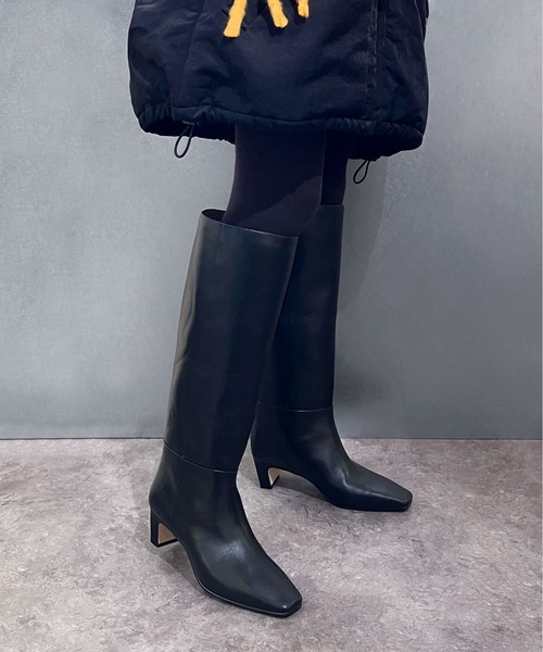 enchanted(エンチャンテッド)の「《APOM》本革ワイドシャフトロングブーツ(ブーツ・レディース・ブラック系その他/ブラウン/ブラック・38/37/36/35/40/39)」の1枚目の写真