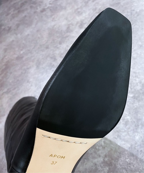 enchanted(エンチャンテッド)の「《APOM》本革ワイドシャフトロングブーツ(ブーツ・レディース・ブラック系その他/ブラウン/ブラック・38/37/36/35/40/39)」の9枚目の写真