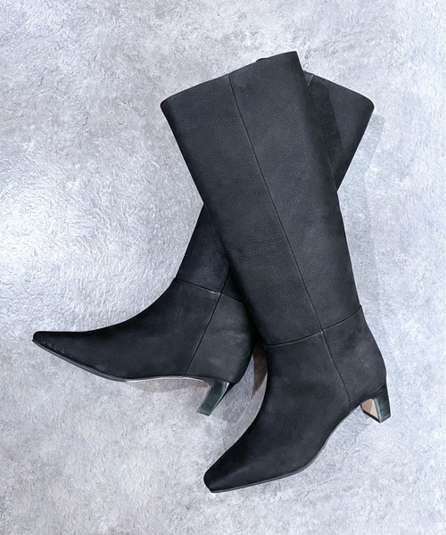 enchanted(エンチャンテッド)の「《APOM》本革ワイドシャフトロングブーツ(ブーツ・レディース・ブラック系その他/ブラウン/ブラック・38/37/36/35/40/39)」の16枚目の写真