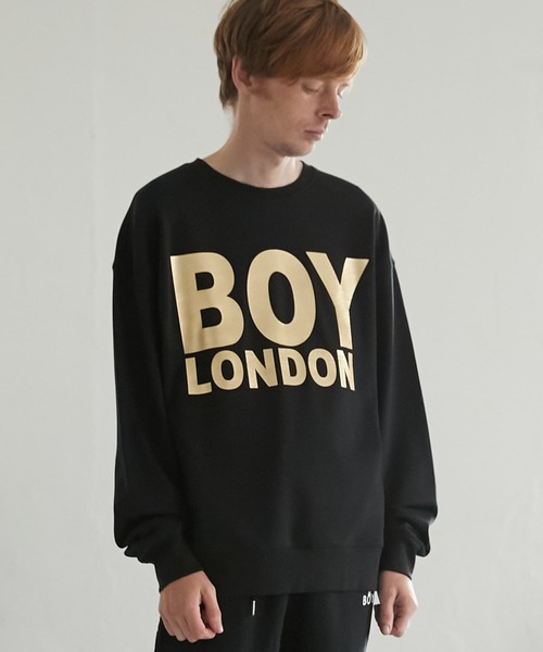 BOY LONDON(ボーイロンドン)の「【BOY LONDON】BOY LONDON LOGO SWEAT(スウェット・メンズ・ブラック×ゴールド・MEDIUM)」の1枚目の写真