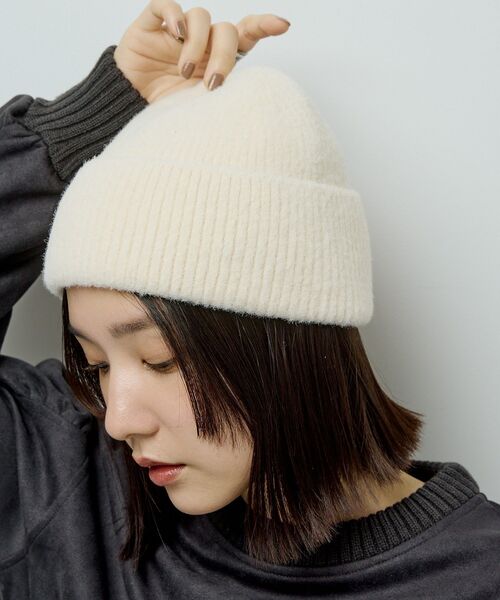 Green　Parks（グリーンパークス）の「ラメニット帽（ニットキャップ/ビーニー・レディース・アイボリー/ブラック/グレー・FREE）」の18枚目の写真