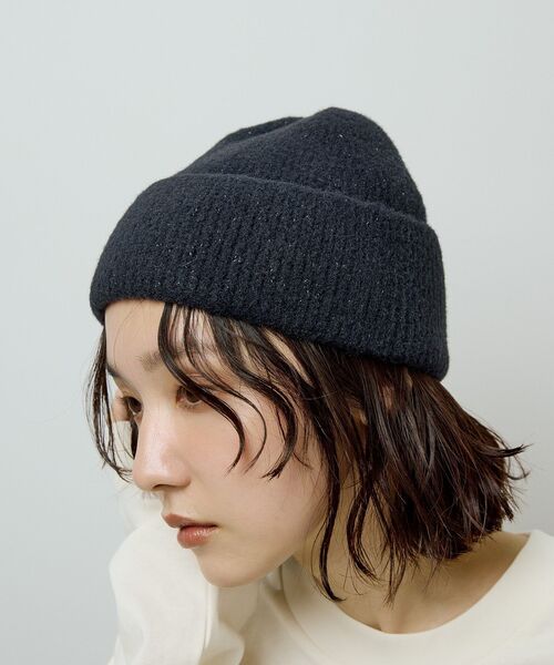Green　Parks（グリーンパークス）の「ラメニット帽（ニットキャップ/ビーニー・レディース・アイボリー/ブラック/グレー・FREE）」の15枚目の写真