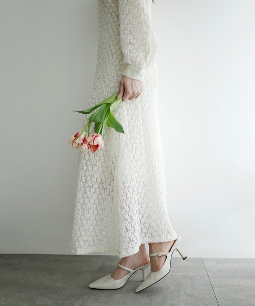 mipiarl（ミピアール）の「レースポロワンピース（ぺチワンピースセット）（ワンピース・レディース・アイボリー/ブラック・LARGE/MEDIUM/SMALL）」の9枚目の写真
