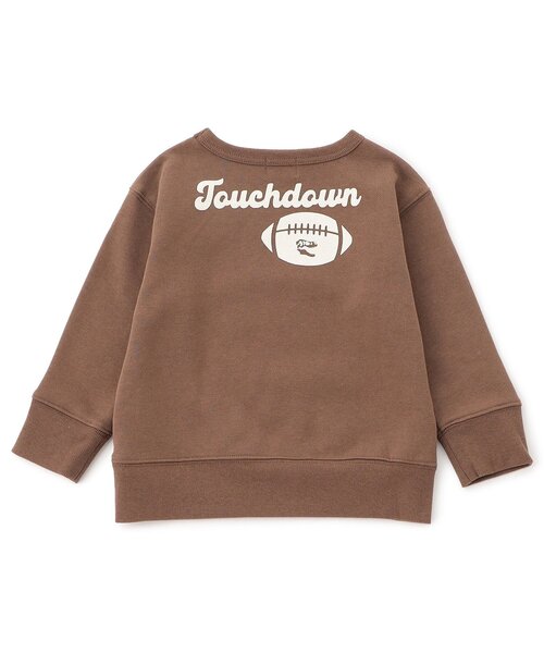 F.O.KIDS(エフオーキッズ)の「【ジュニア対応】カレッジロゴ風DINOトレーナー(スウェット・キッズ・エメラルド/キナリ/ブラウン・80/90/100/110/120/130/140)」の4枚目の写真