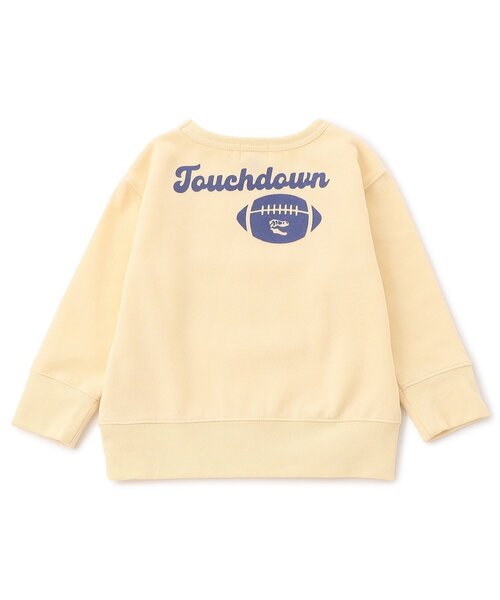 F.O.KIDS(エフオーキッズ)の「【ジュニア対応】カレッジロゴ風DINOトレーナー(スウェット・キッズ・エメラルド/キナリ/ブラウン・80/90/100/110/120/130/140)」の6枚目の写真