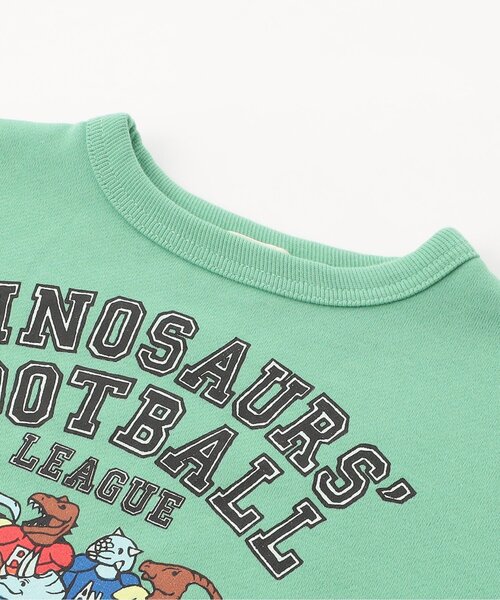 F.O.KIDS(エフオーキッズ)の「【ジュニア対応】カレッジロゴ風DINOトレーナー(スウェット・キッズ・エメラルド/キナリ/ブラウン・80/90/100/110/120/130/140)」の7枚目の写真