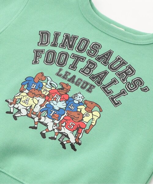 F.O.KIDS(エフオーキッズ)の「【ジュニア対応】カレッジロゴ風DINOトレーナー(スウェット・キッズ・エメラルド/キナリ/ブラウン・80/90/100/110/120/130/140)」の8枚目の写真